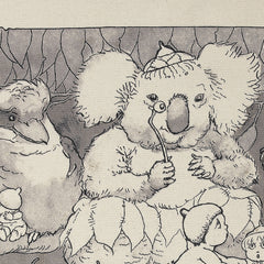 Set of 2 May Gibbs Mrs Bear's Party Cotton Heritage Tea Towels 50 x 70 cm