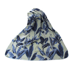 175GSM Banana Tree Leaves Printed Polar Fleece Throw Rug 120 x 150cm Sage