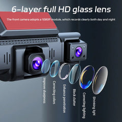 4 Channel 5G WiFi Dashcam FHD 1080P 170° Wide Angle G-Sensor with 64GB Card
