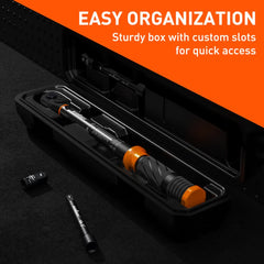 3Pc 1/4" Drive Click Torque Wrench Ratchet Socket Adaptor Extension WorkShop
