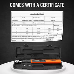 3/8" Drive Digital Torque Wrench Electronic Adjustable Torque Range 44ftlb
