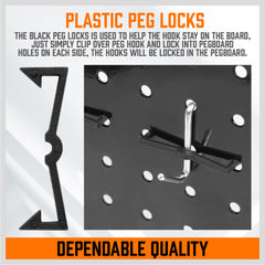 127Pc Pegboard Hooks Set Storage Baskets Organizer Hanger Inc. 4 Small Peg Board