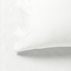 1000TC Ultra Soft Fitted Sheet & 2 Pillowcases Set - Queen Size Bed - White