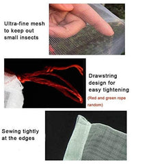 50X Fruit Net Bags Agriculture Garden Vegetable Protection Mesh Insect Proof - 25*35 (50 PCS)