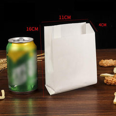 1000PCS Oil-proof Takeaway Paper Bags for Premium Takeout Supply - Smiling faces-23*13*7cm
