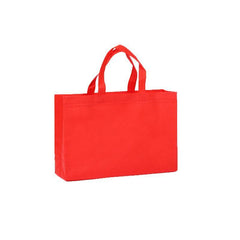 100PCS Reusable Non Woven Shopping Bags Eco Friendly Washable Tote Bags Red - 38X30X10CM
