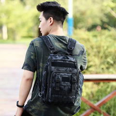 Fishing Tackle Backpack Storage Bag Shoulder Fishing Gear Bags Outdoor Backpack - Night Camouflage