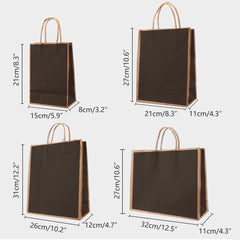 Gift Kraft Paper Bags for Packaging and Takeaway 50PCS - Red-31*26*12cm