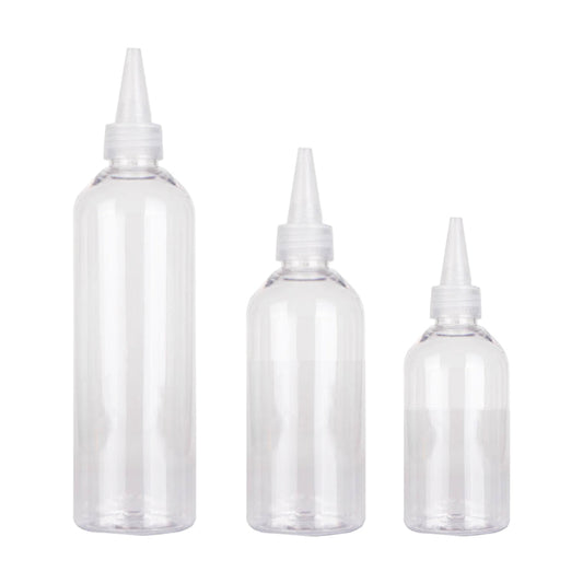 100pcs Needle Tip Plastic Bottles Transparent Squeeze Dispensing Bottle DIY Tool - 50ml
