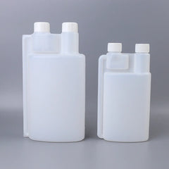 250-1000ml Plastic Twin Chamber Bottle with Tamper Evident Cap for Chemical Liquids - 10Pcs 500ml