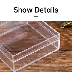 10pcs Clear Acrylic Plastic Boxes Square Storage Containers for Food  Small Item - 10pcs-85-85-85
