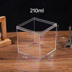10pcs Clear Acrylic Plastic Boxes Square Storage Containers for Food  Small Item - 10pcs-85-85-85