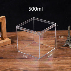 10pcs Clear Acrylic Plastic Boxes Square Storage Containers for Food  Small Item - 10pcs-85-85-85