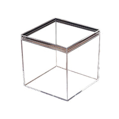 10pcs Clear Acrylic Plastic Boxes Square Storage Containers for Food  Small Item - 10pcs-85-85-85