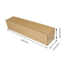 50pcs Long Strip Carton Flat Square Durable Shipping Boxes for Packaging Storage - 10cm x 10cm x 42cm