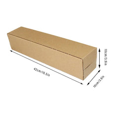 50pcs Long Strip Carton Flat Square Durable Shipping Boxes for Packaging Storage - 10cm x 10cm x 42cm