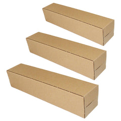 50pcs Long Strip Carton Flat Square Durable Shipping Boxes for Packaging Storage - 10cm x 10cm x 42cm