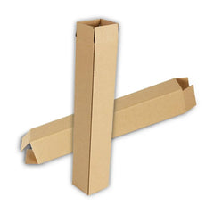 50pcs Long Strip Carton Flat Square Durable Shipping Boxes for Packaging Storage - 6.5cm x 6.5cm x 28cm