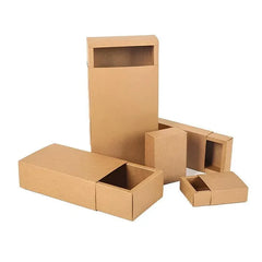 Kraft Paper Drawer Box Packaging Gift Storage Organiser Small Kraft Boxes - 25x8x4cm