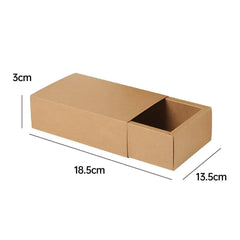 Kraft Paper Drawer Box Packaging Gift Storage Organiser Small Kraft Boxes - 25x8x4cm