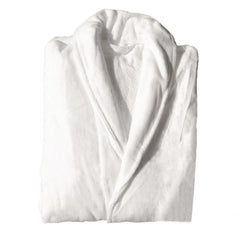 Cotton Kimono Collar Bathrobe Hotel Quality Thick Fleece Towel Embroidered Robe - Waffle