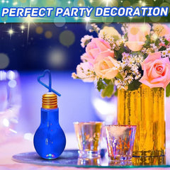 50PCS 100ML Transparent Bulb Bottle Plastic Candy Jar Storage Container Reusable