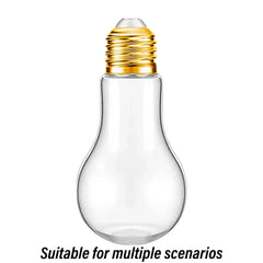 50PCS 100ML Transparent Bulb Bottle Plastic Candy Jar Storage Container Reusable