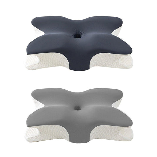 Memory Foam Butterfly Pillow Neck Support Slow Rebound Cervical Pillow - Dark Grey