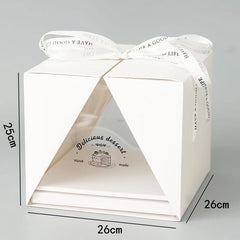 10x Clear Cake Box Set 4 6 8 Inch Durable Versatile Display Packaging Containers - 10pcs-8inch