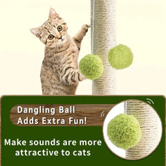 Cat Scratching Coconut Tree Kitten Post Sisal Covered Scratcher Pole Toy 32/38cm - M