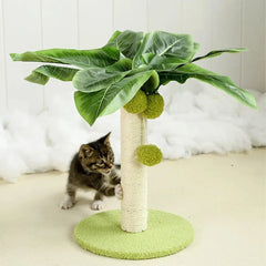 Cat Scratching Coconut Tree Kitten Post Sisal Covered Scratcher Pole Toy 32/38cm - M