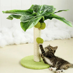Cat Scratching Coconut Tree Kitten Post Sisal Covered Scratcher Pole Toy 32/38cm - M