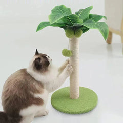 Cat Scratching Coconut Tree Kitten Post Sisal Covered Scratcher Pole Toy 32/38cm - M