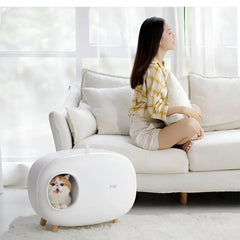 Cat Litter Box Semi-closed Cat Supplies Cat Toilet Drawer Large Cat Litter Box - Green