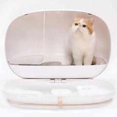 Cat Litter Box Semi-closed Cat Supplies Cat Toilet Drawer Large Cat Litter Box - Green
