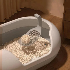 Large Semi Closed Cat Litter Box Covered Litter Pan for Cats Easy Clean Design - Orange