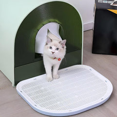 Anti Spill Cat Litter Mat Double Layer Pet Toilet Mat for Litter Box - Green