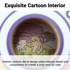 Cat Scratcher Bed Retro Camera Design Corrugated Cardboard Cat Nest Pet House