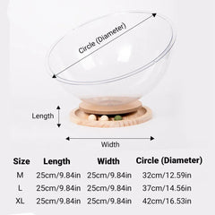 Four Seasons Acrylic Space Capsule Cat Bed Semi-closed Cool Nest Turntable Toy - XL