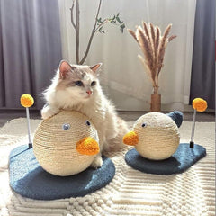 Cat Scratching Post Toy with Ball Claw Grinding Rope Tree for Indoor Play - Large