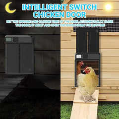 Automatic Induction Electric Stainless Steel Coop Door Intelligent Timer Control