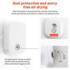 Invisible Clothesline Indoor Drying Rope Wall Mounted Laundry Retractable Line - Grey