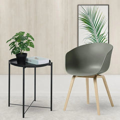 Small Coffee Table Simple Tray Mini Round Table Compact Side Table Living Room