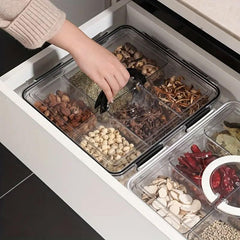 Portable Household Kitchen Refrigerator Storage Box Food Organizer Fresh Keeper - Black