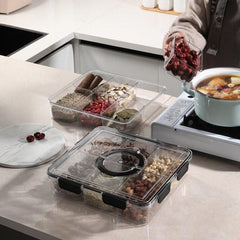 Portable Household Kitchen Refrigerator Storage Box Food Organizer Fresh Keeper - Black