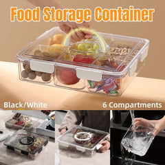 Portable Household Kitchen Refrigerator Storage Box Food Organizer Fresh Keeper - Black