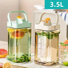 Large Capacity 3.5L Cold Water Kettle Home Use Beverage Dispenser Jug Mug - Green