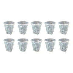10xClear Plastic Orchid Pots with Holes for Phalaenopsis Root Aeration