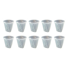 10xClear Plastic Orchid Pots with Holes for Phalaenopsis Root Aeration