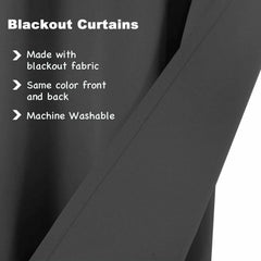 2pcs Semi Blackout Curtain Fabric Solid Colour Home Decor Drapes for Living Room - Light Grey - 132x244cm